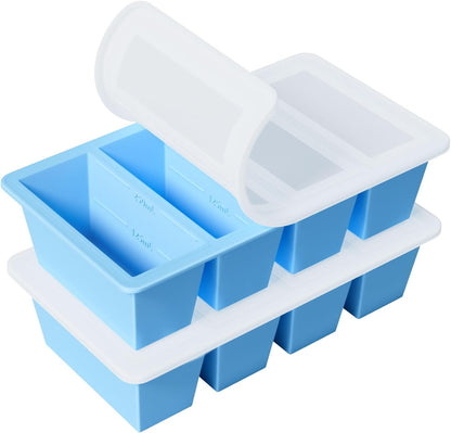 Silicone Freezer Tray for Sauce Cube: GGOW Silicone Freezing Tray for Broth Soup Storage - Freeze 250mL 125mL Souped Portion