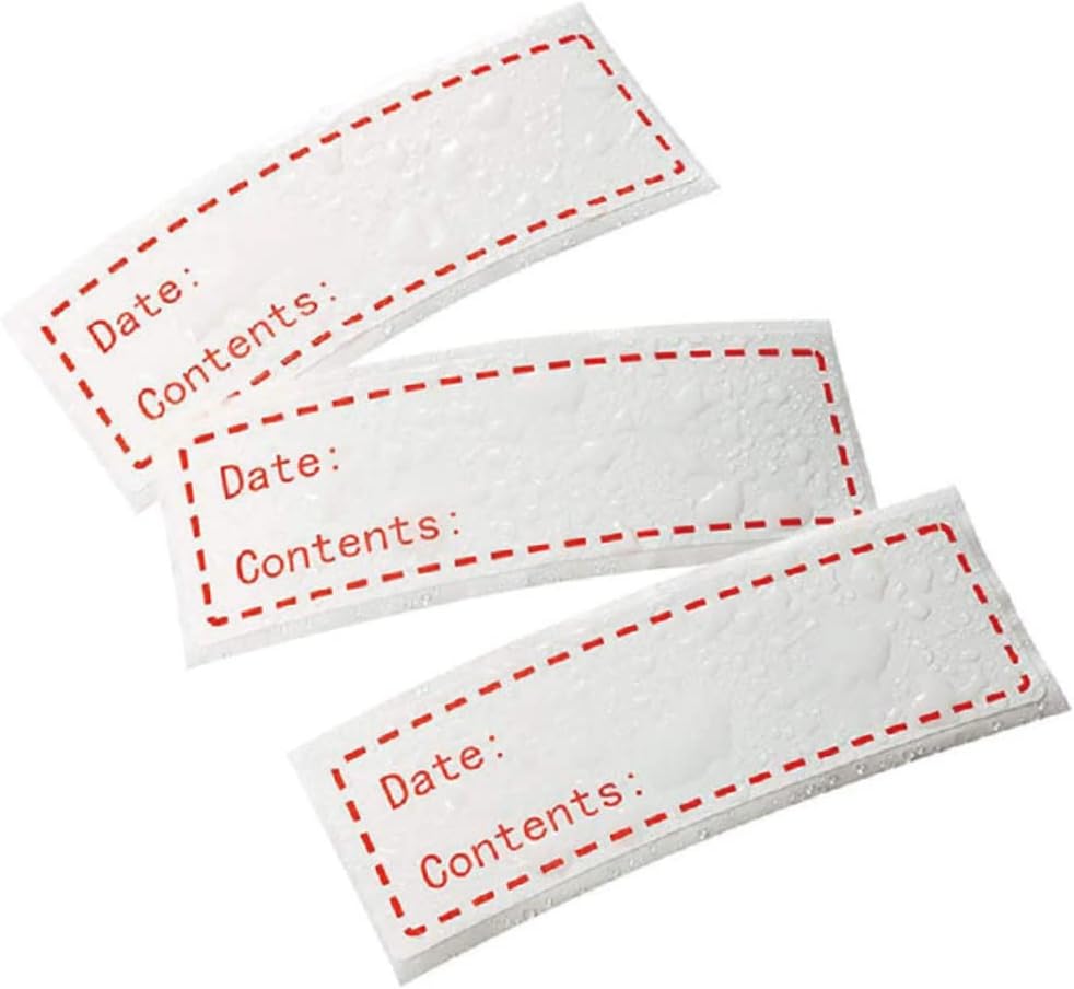 Lurrose 2rolls Natural Food Stickers for Boys and Girls DIY English Record Date Labels for Containers Kitchen