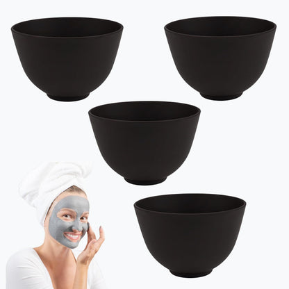 4 Piece Silicone Bowl, Silicone Mixing Bowl Set, Reusable Facial Bowls for Estheticians for Salon Spa or Home Beauty Tools (2 Large 2 Medium)
