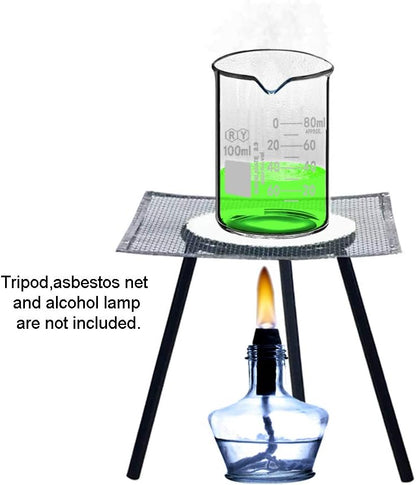 Graduated Glass Measuring Low Form Beaker Set (50ml+100ml+250ml)