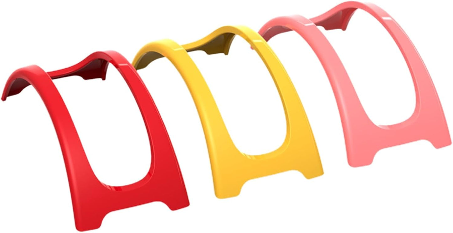Taco Holder Stand, 6/12Pcs Taco Tray Plates Racks Stackable Colorful Taco Bar Serving Set, Fondue Pot for Burritos, Nachos, and Fajitas Yellow 6pcs