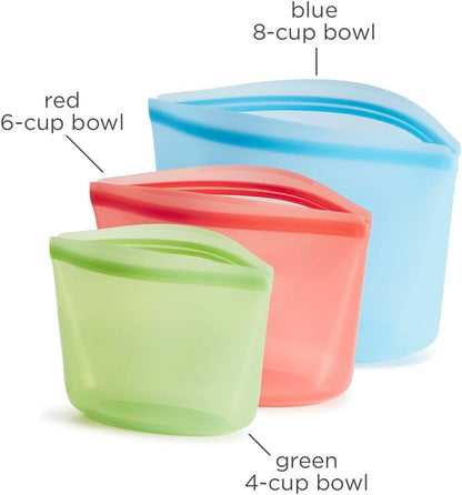 Stasher Premium Reusable Silicone Food Storage Bags, 2-Pack, Clear