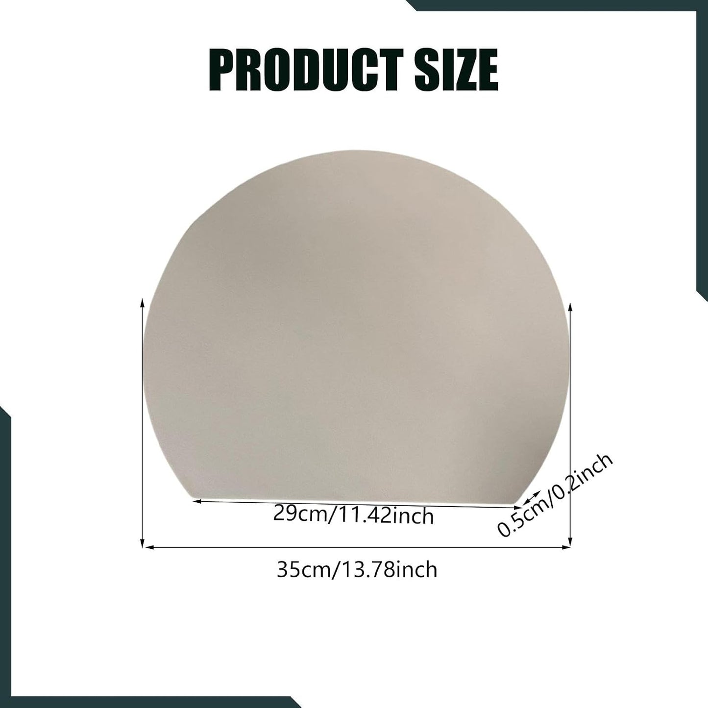 Cutting Mat, Non-Slip, Scratch-Resistant, D-Shaped, Flexible, Made of TPU, for The Kitchen, Black L