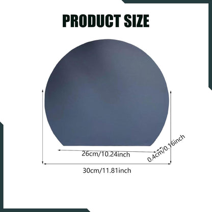 Cutting Mat, Non-Slip, Scratch-Resistant, D-Shaped, Flexible, Made of TPU, for The Kitchen, Black L