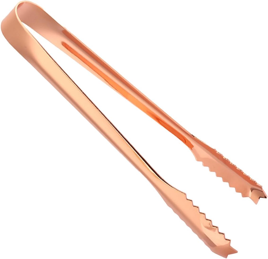 Ice Tongs, Stainless Steel Food Tongs with Serrated Tip Ice Tongs For Ice Bucket Mini Tongs For Home Party Bar Restaurant Use (Copper Plated)