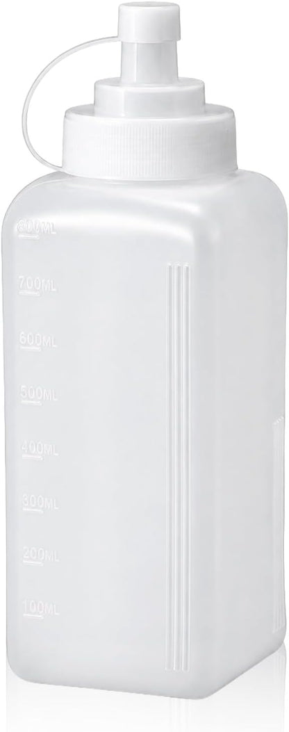 SHENLIU Wide Mouth Squeeze Bottle, 27oz Salad Dressing Dispenser Container
