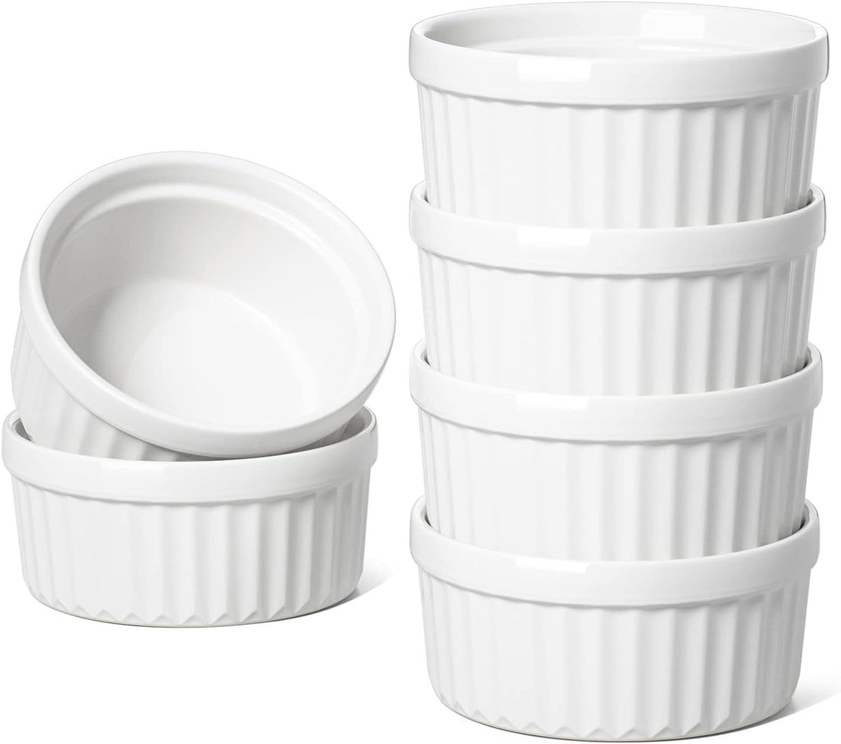 LE TAUCI Sauce Cups 2 OZ, Set of 6, White
