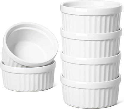 LE TAUCI Sauce Cups 2 OZ, Set of 6, White