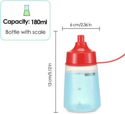 Condiment Squeeze Bottle for Sauces Wide Mouth, Plastic Squeeze Bottles for Condiments, Paint, Ketchup, Mustard, Oil, Resin, Baking, Cake Decorating, Cleaning, BPA Free-Food Grade (19 oz., 2, Count)