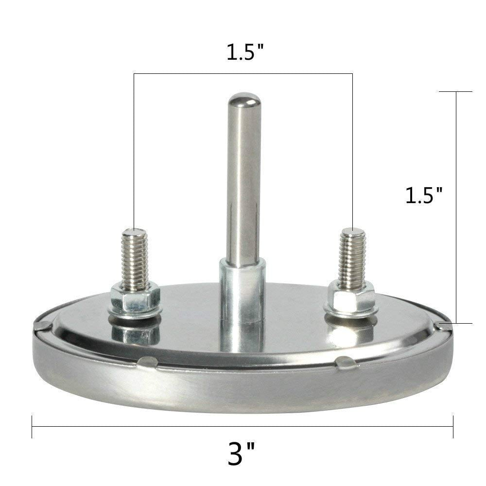 GasSaf Lid Thermometer Temperature Gauge Replacement for Nexgrill, Grill master 720-0697, Charmglow 720-0234, Aussie, Brinkman, Members Mark and Other Gas Grill, Oval Stainless Steel Heat Indicator