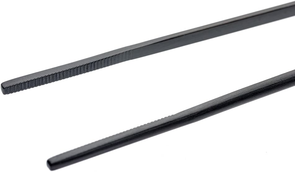 Mercer Culinary 18-8 Stainless Steel Chef Plating Tongs, Offset Tip, 6-1/2 Inch