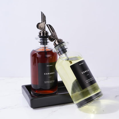 Molimoli - Premium Olive Oil Dispenser Bottles for Kitchen with Pourer - Oil and Vinegar Dispenser Set, Glass Dispenser for Kitchen, Dispenser Bottle of 350ml
