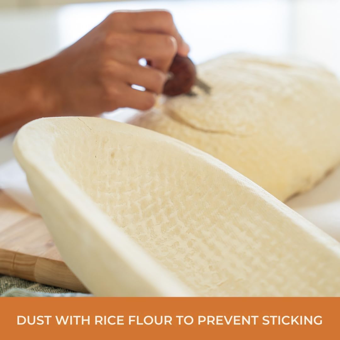 Bulka Sourdough Banneton Bread Proofing Basket 11.4" Oval Groove 750g