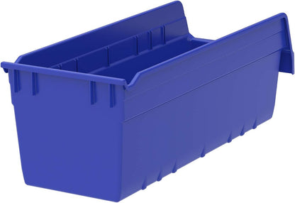 Akro-Mils 30098 ShelfMax Plastic Nesting Shelf Bin Box, 18-Inch Length x 6.75-Inch Width x 6-Inch Height, Clear (10-Pack)