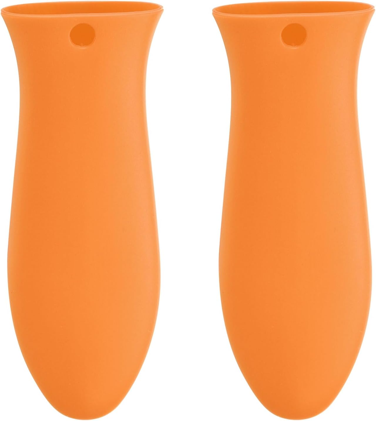 uxcell 2pcs Silicone Hot Handle Holders, Cast Iron Skillet Handle Covers Silicone Pan Handle Sleeve for Frying Pans Griddles Cookware Handles, Orange