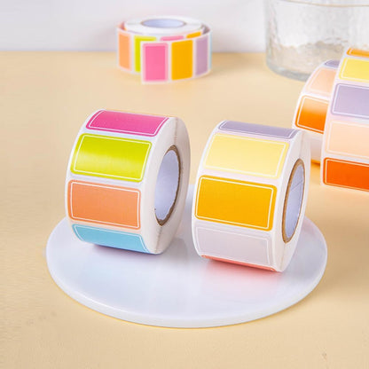 Label Stickers - Removable Food Label Stickers, Self-Adhesive Food Storage Freezer Labels, Easy to Peel, Write On Refrigerator, for Food Storage Boxes, Jars, Waterproof, 15x25mm 500 pcs (Deep)