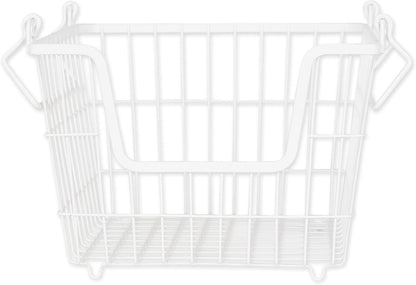 DII Metal Wire Mesh Stackable Utility Storage Bin, Small Round, 12x12x10", Bronze