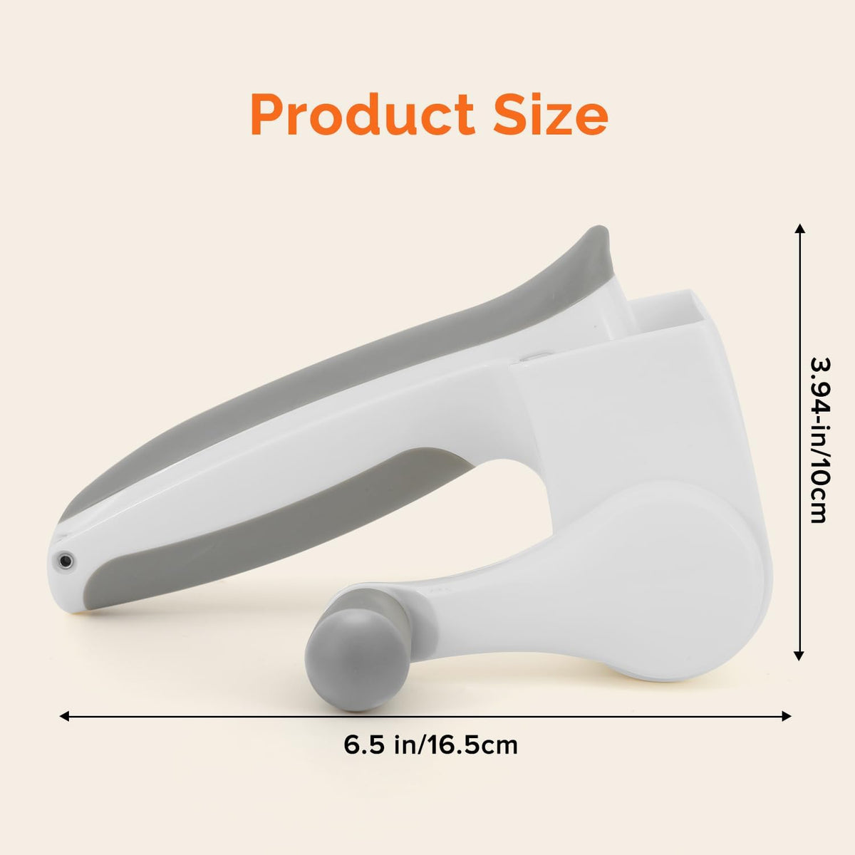 UHIYEE Patented Handheld Parmesan Cheese Grater with 2 Rotary Drums, White