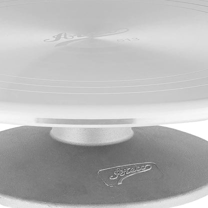 Ateco Revolving Cake Decorating Stand, 615 12" Round, Aluminum Base, White