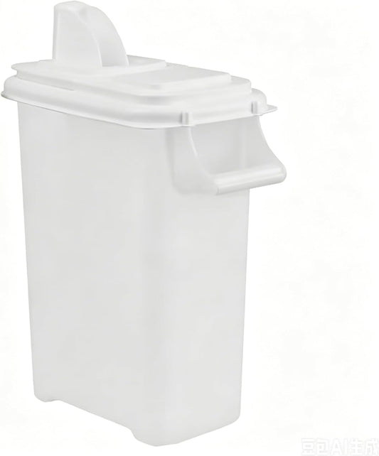 Pet Food Storage Container 16 Quart, Large Capacity Grain Bin with Easy Pour Spout, Airtight Bird Feeder and Dog Cat Treats Dispenser for Kitchen Pantry Organization