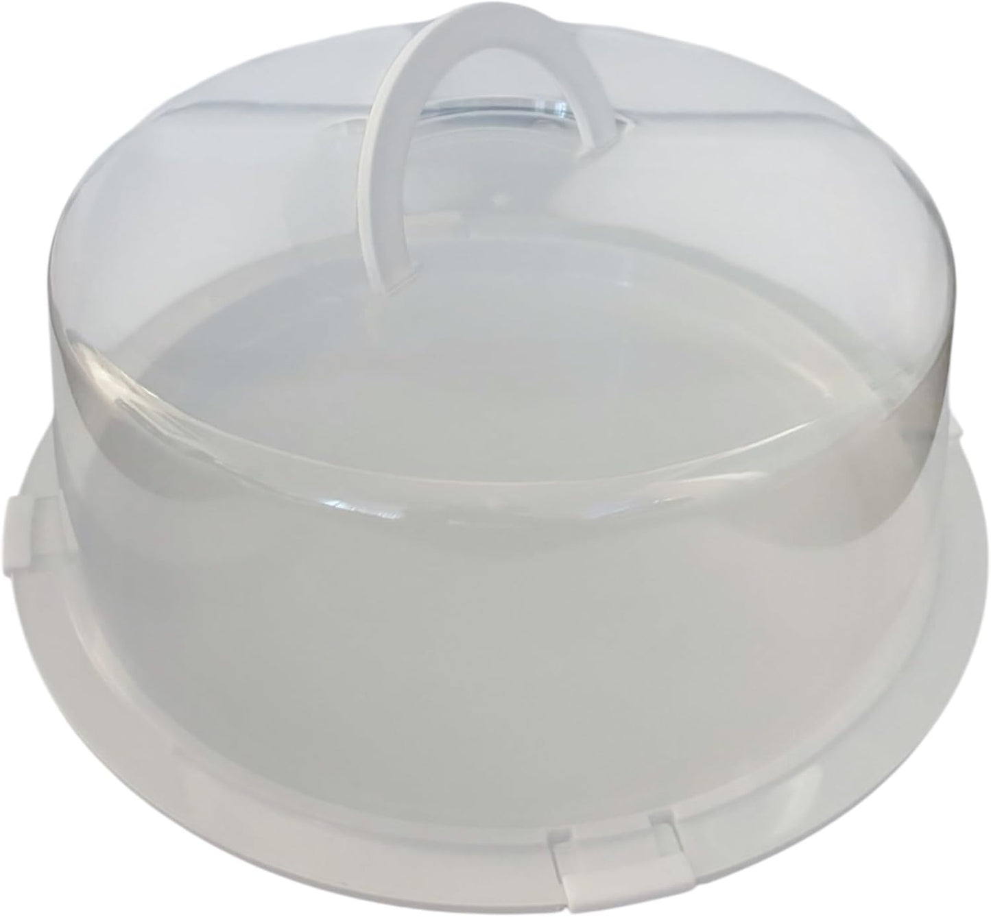 3 Pack Cake Carriers with Lids and Handles for 10 Inch Cakes | Reusable, 12 x 12 x 4.75 Inches, Plastic, BPA-Free, Freezer Safe, Stackable, Slide-Lock Closure, Lightweight Design