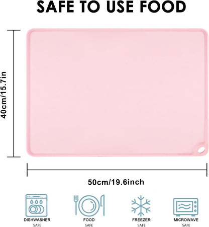 Extra Large Silicone Mat, 31.5x23.6 Inch Heat Resistant Mat for Kitchen Counter, Non Stick Silicone Baking Mat for Dough and Pastry, Thick Silicone placement Countertop Protector, Black countertop mat