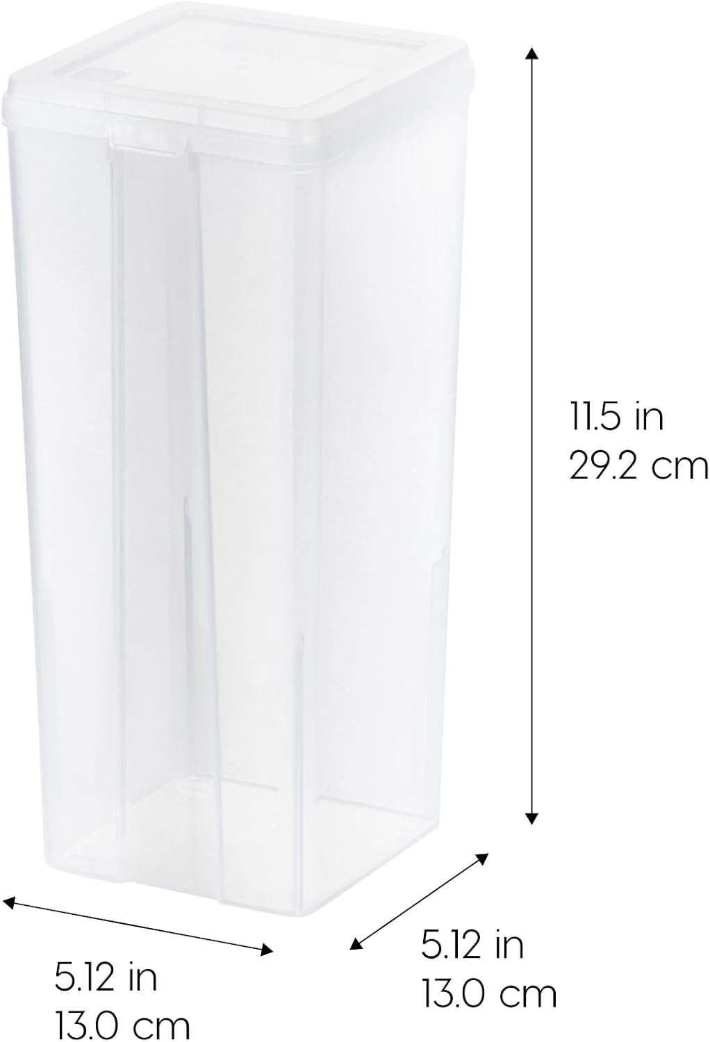 IRIS USA Vertical Storage Bins with Lids |Made in USA| Flip Top Containers for Organizing Pantry, Office, Craft, and Study Supplies - Small (10-Pack)