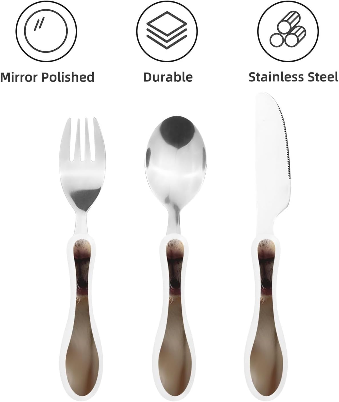 3-Piece Kids Silverware Set With Storage Case, Stainless Steel Reusable Children Safe Knife Spoon Fork Set Sugar Skulls Children Flatware Set For Kids Lunch Box