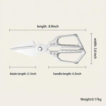 Scissors all Purpose, Stainless Steel Heavy Duty Kitchen Shears, Meat Scissors Heavy Duty Sharp Shears, Poultry Shears Bone Cutting (Sliver)
