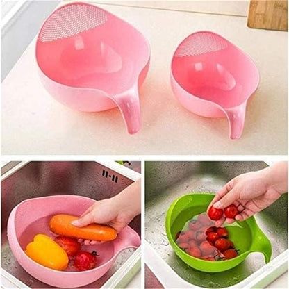 Rice Washer Quinoa Strainer Cleaning Veggie Fruit Kitchen Tools with Handle Newest