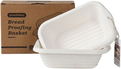 2-Pack 8 Inch Rectangular Bread Proofing Basket Set