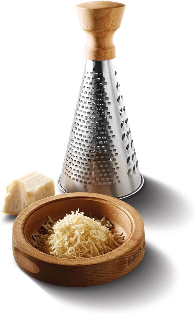 Boska Stainless Steel Table Grater - Best for Cheese, Chocolate, and Vegetables - Multifunctional Rust-Proof Shredder - Manual Handheld Flaker - 10 Year Warranty