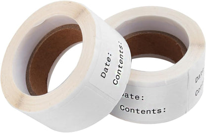 2rolls DIY Kitchen Food Date Labels English Record Date Stickers Canning Storage Bin Dry Erase Stickers Eco-Friendly Paper Easy Application