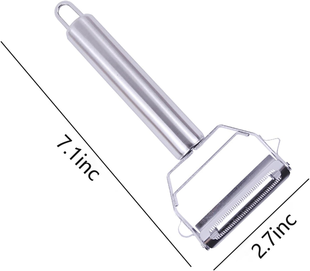 Kunovo Julienne Peeler Stainless Steel Vegetable Peeler,for Potato Carrot Melon Apple Vegetable Cutter Slicer,with Cleaning Brush