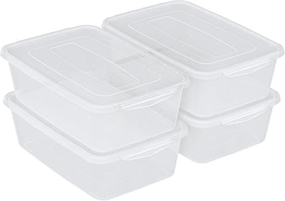 16 Quart Clear Dough Proofing Box, Latching Box with Lid, 2-Pack