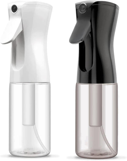 Continuous Spray Bottle for Hair, Refillable Gentle Mister (2 Pack, 6.8 Oz)