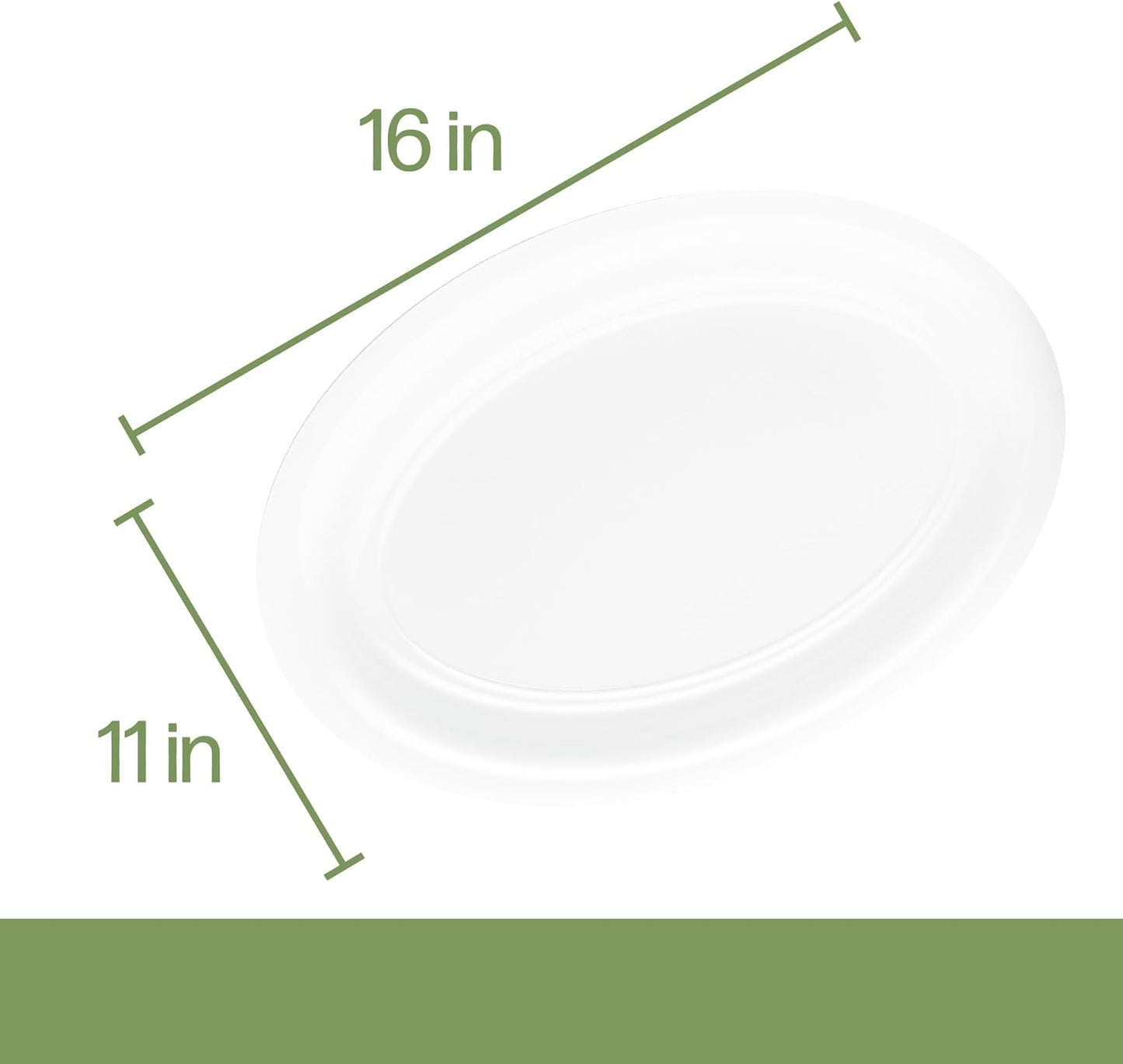 PLASTICPRO Plastic Oval Serving Trays - Serving Platters Oval 11 X 16 Disposable Party Dish Crystal Clear Pack of 4