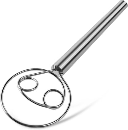 TEEVEA Danish Dough Whisk, Stainless Steel for Sourdough Bread