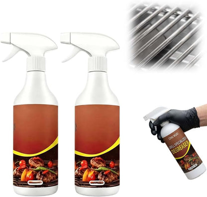 Powerful Grease Remover for Griddles, 2026 New Fast-Acting Heavy-Duty Grill Degreaser Spray,Heavy-Duty Grill Grate Degreaser Spray,Ideal for Cleaning Kitchen Grills and Ovens (White 2pcs)