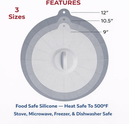HIC Kitchen Splatter Guards for Microwave, BPA Free