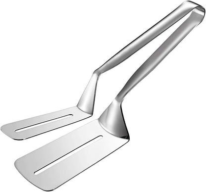 HornTide Stainless Steel Pasta Tongs, Pack of 2 Piece, Teethed Ends Design for Spaghetti Noodle Pastry, Kitchen Serving Tong Set 8-inch 20cm