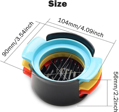 3-in-1 Egg Slicer, 304 Stainless Steel Wire Egg Cutter