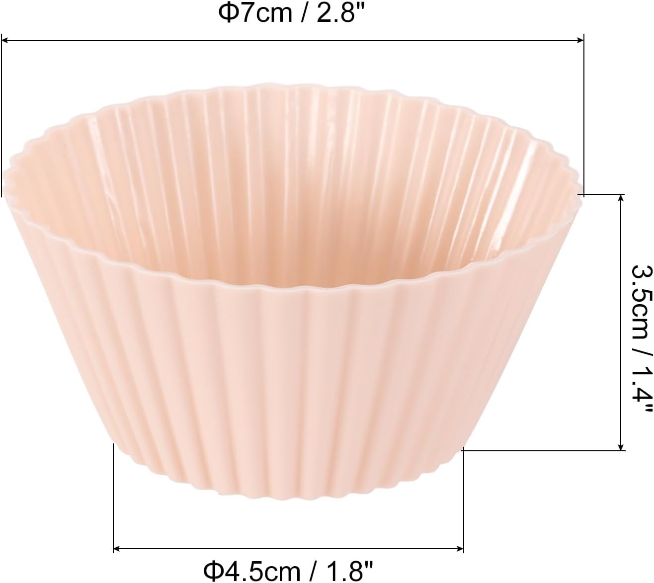 uxcell 18Pcs Silicone Cupcake Liners, Non-Stick Baking Cups, for Cooking Eggs, Baking Muffins and Make a Cake(Pink)