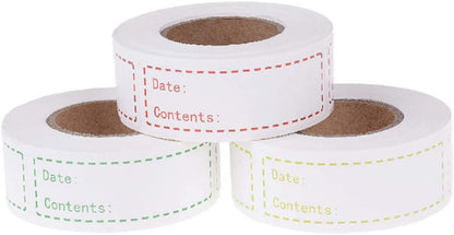 Housoutil Food Storage Date Labels 500 Piece Roll Removable Kitchen Refrigerator Stickers for Easy Organization No Residue for Food Containers and Grocery Storage