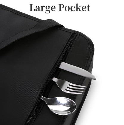Bodaon Insulated Casserole Carrier Bag, Fits 9x13 and 11x15 Inch Baking Dish with Lid, Casserole Carriers for Hot or Cold Food for Transport, Thermal Lasagna Potluck Warmer Travel Tote, Black