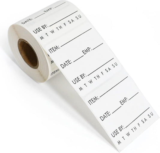 L LIKED 250 Dissolvable Labels 2"x 2" Use By Food Rotation Storage Label