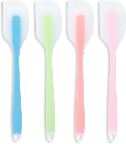 Silicone Spatula Set – 4-Piece Heat-Resistant Flexible Utensils with Stainless Steel Core – Premium Food Grade, BPA-Free, Seamless Kitchen Tools – Dishwasher Safe, Heavy Duty, Non-Slip Grip