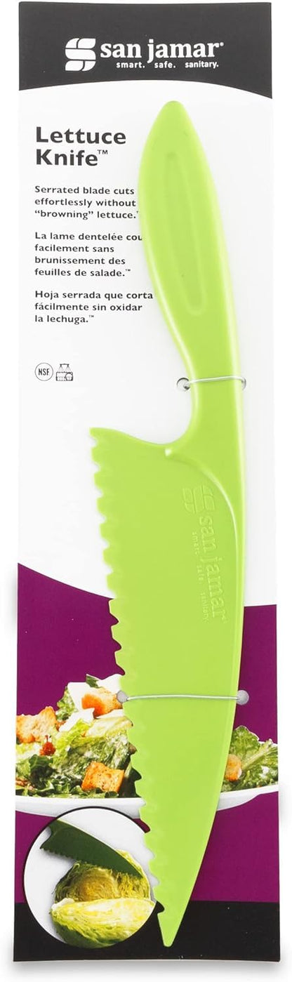San Jamar Lettuce Knife,Green,12" L,Plastic,4" W LK200W - 1 Each