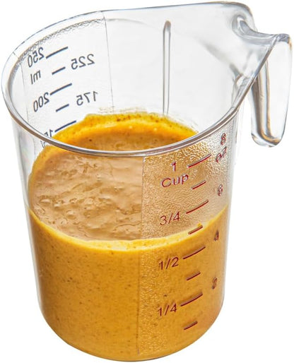 Restaurantware Clear Plastic Pt (Cups) Measuring Cup, 5.3 x 3.8 x 5 In