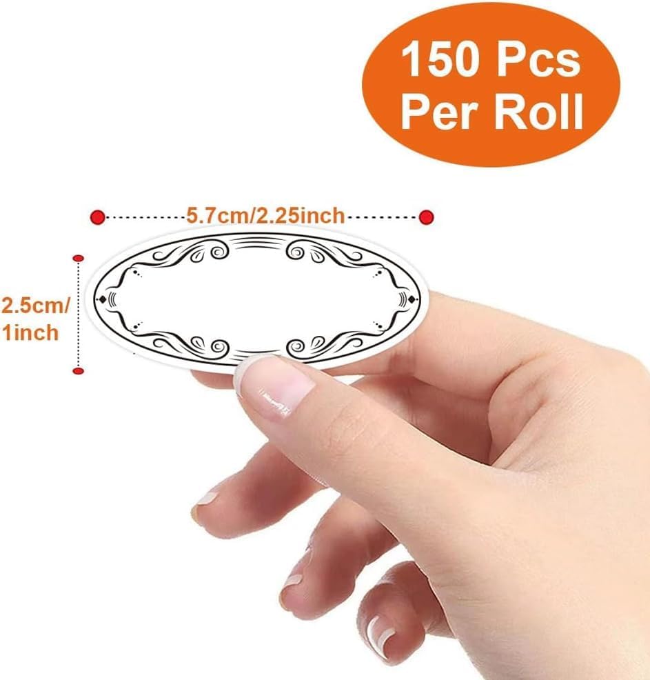 150 Pcs Jar Canning Labels Stickers for Beverage, Fruit & Veggie Fridge & Freezer Storage Stickers Food Safety Date Index Labels for Ultimate Kitchen Organization (2.24X0.98in)